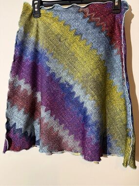 Haystacks Reversible Multicolor Zigzag Knit Skirt - Women's
